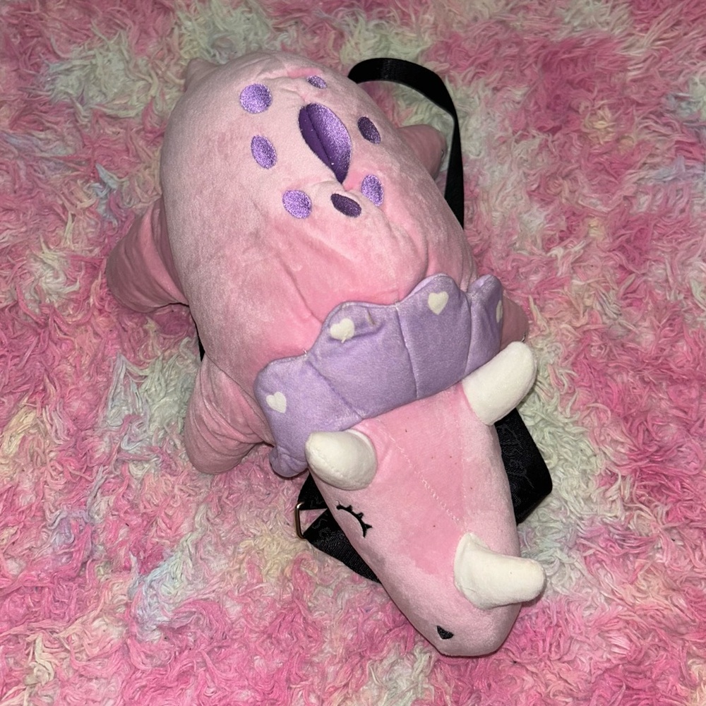 Betsey Johnson Pink and purple dinosaur backpack💜